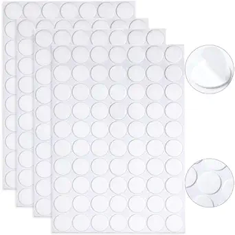 JANYUN 280 Pcs Double Sided Sticky Dot Stickers Removable Round Putty Clear Sticky Tack No Trace Sticky Putty Waterproof Small Stickers for Festival Decoration (20mm, 280)