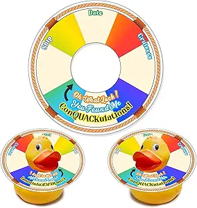 Duck Tags, Cruising Game Cards, 35 Pack, 3 x 3 Inches, Life Preserver Ring Shape Design, No Rubber Bands or Strings Required